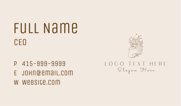 Luxury Crystal Gemstones Business Card Design Image Preview