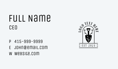 Shovel Gardener Landscaping Business Card Image Preview