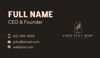 Pen Quill Feather Business Card Design