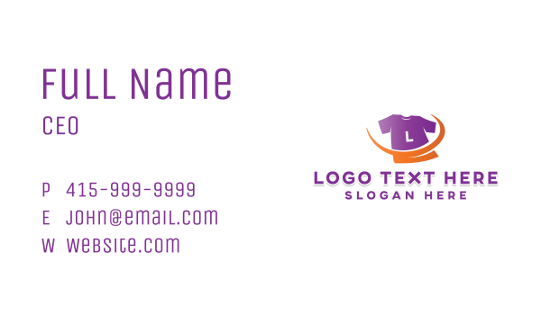 Swoosh Shirt Laundry Business Card Design Image Preview