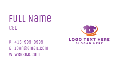 Swoosh Shirt Laundry Business Card Image Preview