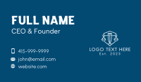 Justice Scale Shield Business Card Image Preview