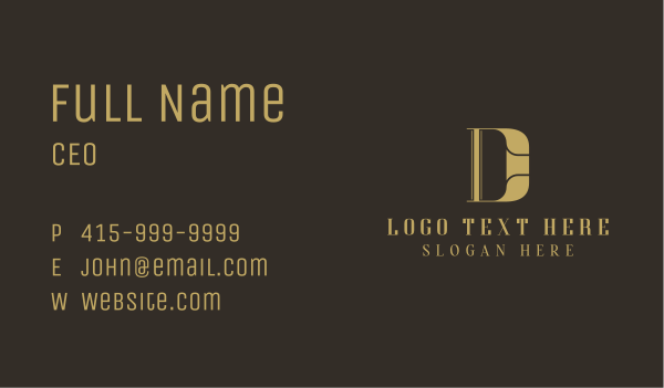 Golden Corporate Firm Business Card Design Image Preview