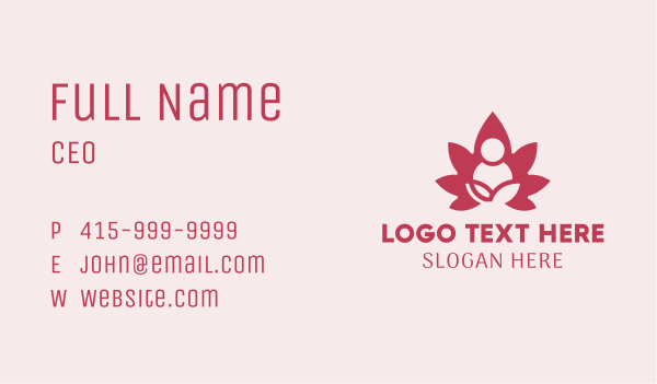 Lotus Yoga Feminine Spa  Business Card Design Image Preview