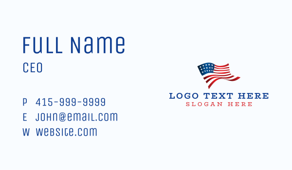 American Flag Campaign Business Card Design Image Preview