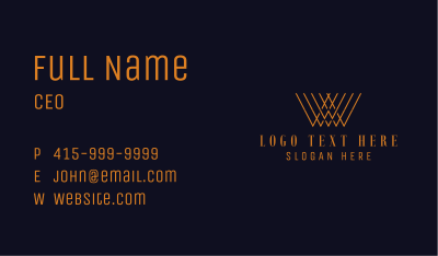 Gold Letter W Business Card Image Preview