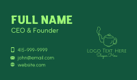 Green Teapot Tea Kettle Business Card Image Preview