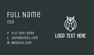 Night Owl  Animal Business Card Image Preview