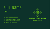 Green Leaf Circuit Board Business Card Image Preview