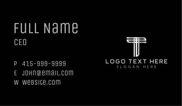 Premium Industrial Letter T Business Card Design Image Preview