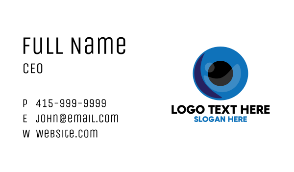 Blue Eye Ball Business Card Design Image Preview