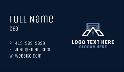 Abstract House Roof Business Card Image Preview