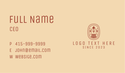 Brown Wine Emblem Business Card Image Preview