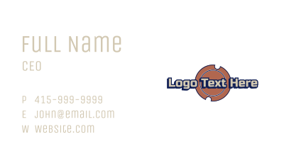 Technology Wordmark Business Card