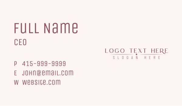 Luxury Cosmetics Style Business Card Design Image Preview