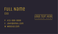 Generic Style Wordmark Business Card Image Preview