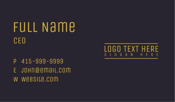 Generic Style Wordmark Business Card Design Image Preview