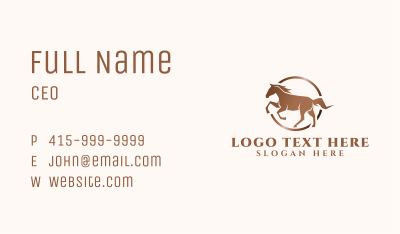 Brown Horse Racing Business Card Image Preview