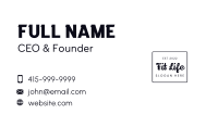 Minimalist Rectangle Wordmark Business Card Design