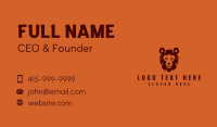 Brown Bear Mascot Business Card Image Preview