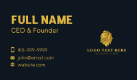 Gold Angry Lion Business Card Image Preview