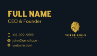 Gold Angry Lion Business Card Image Preview