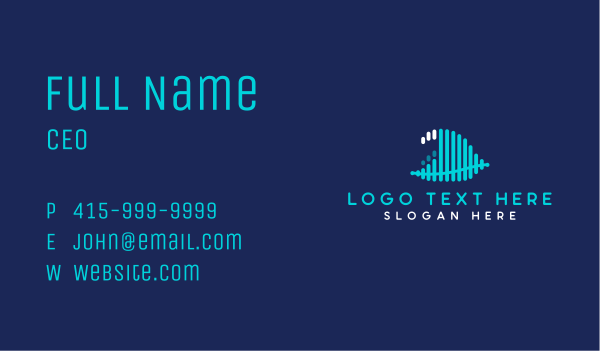 Abstract Ocean Wave Business Card Design Image Preview