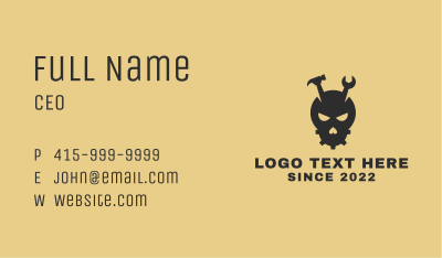 Skull Hardware Tools  Business Card Image Preview