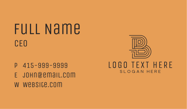 Logistics Shipping Letter B Business Card Design Image Preview