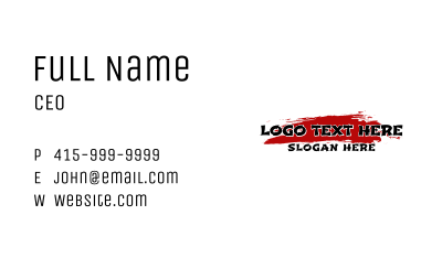Brush Asian Wordmark Business Card Image Preview