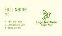 Nature Finch Outline Business Card Image Preview