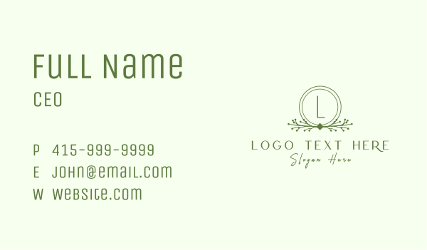 Elegant Bohemian Letter  Business Card Design Image Preview