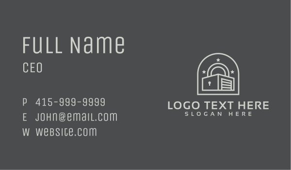 Star Storage Lock Business Card Design Image Preview