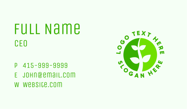 Natural Organic Farming Business Card Design Image Preview