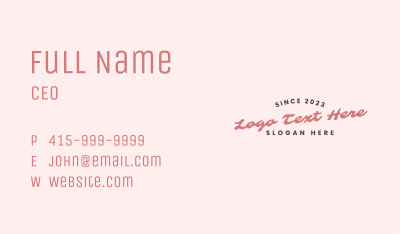 Craft Business Wordmark Business Card Image Preview