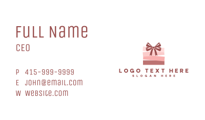 Gift Ribbon Boutique Business Card Image Preview