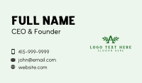 Gardening Leaf Letter A Business Card Image Preview