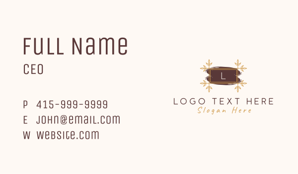 Premium Watercolor Lettermark Business Card Design Image Preview