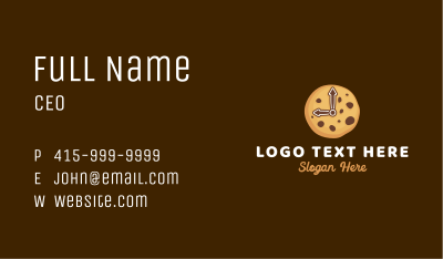 Cookie Biscuit Clock Business Card Image Preview