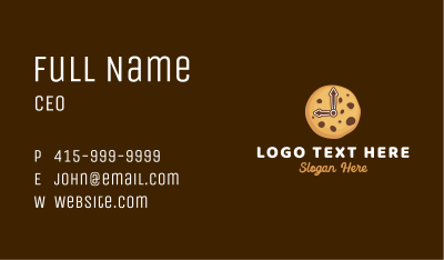 Cookie Biscuit Clock Business Card