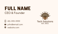 Ethnic Headdress Warrior Business Card Image Preview