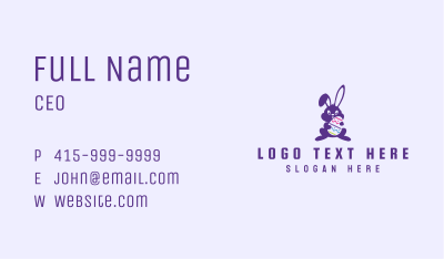 Easter Sunday Bunny Mascot Business Card Image Preview