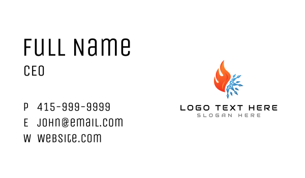Thermal Heating Cooling Business Card Design Image Preview