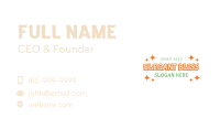 Quirky Sparkle Wordmark Business Card Image Preview