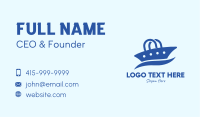 Blue Ship Bag Business Card Image Preview