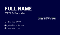 Tech Futuristic Wordmark Business Card Design