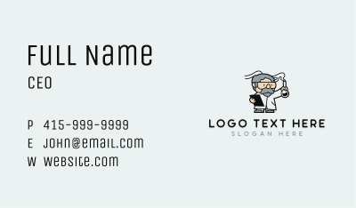 Laboratory Chemist Character Business Card Image Preview