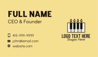 Candle Piano Keys  Business Card Image Preview