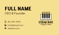 Candle Piano Keys  Business Card Image Preview