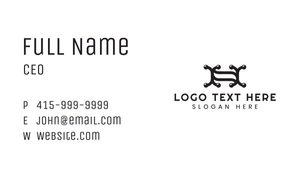 Double X Outline Business Card Design Image Preview